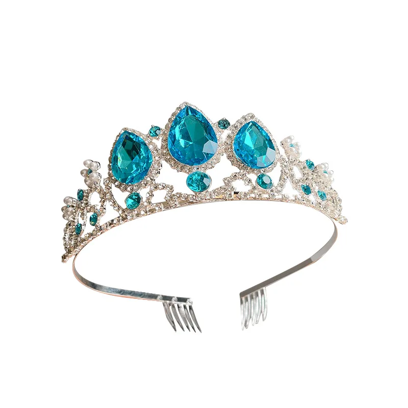 StoneFans dzieci Rhinestone Tiara opaska księżniczki dla dziewczynek akcesoria urodzinowe kryształowa korona dla nowożeńców Tiara ślubna biżuteria do włosów