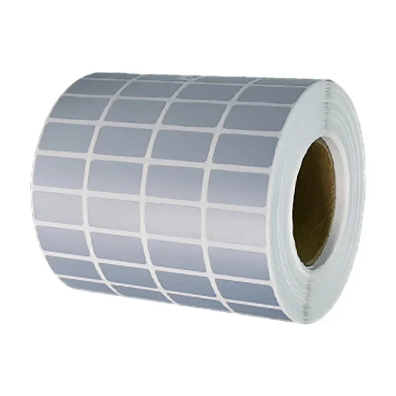 1/2/3Rows Matte Silver Sticker Blank Pet Labels for Thermal Printer Transfer Barcode Sealing Stickers Bottle Pencil