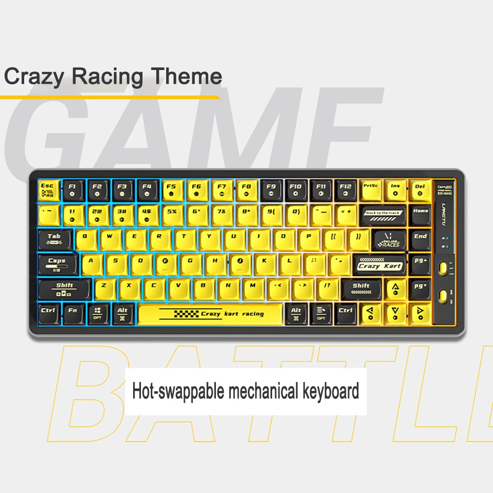 Keyboard 85 keys Gaming Mechanical Keyboard 2.4G Wireless USB Type-c Wired Hot Swap RGB Gamer Keyboard for PC and Laptop Teclado