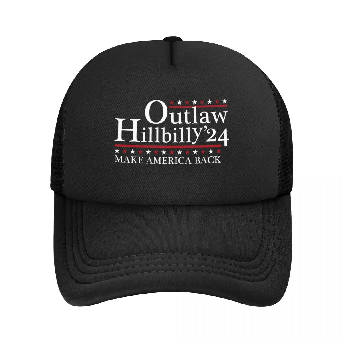 Trump Outlaw Hillbilly US Flag Mesh Baseball Caps Adult Caps Adjustable Sun Hats Trucker Hat