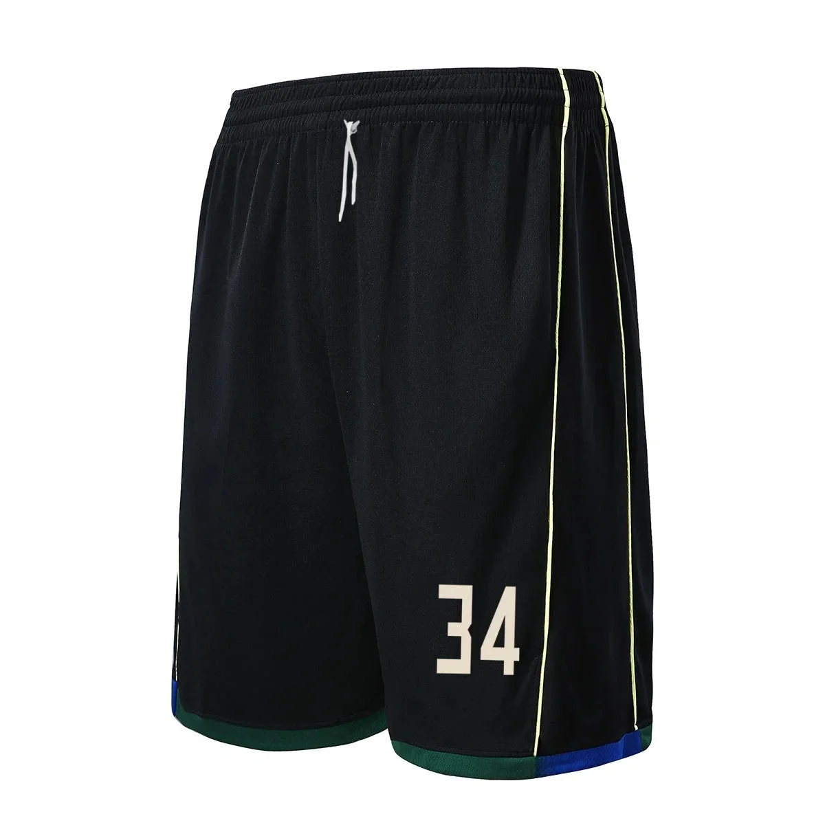 Salute To Legend, mehrfarbige, optionale Basketballshorts mit Sternenmuster, vielseitig einsetzbar für Sport, Laufen und Fitness – Detail 4