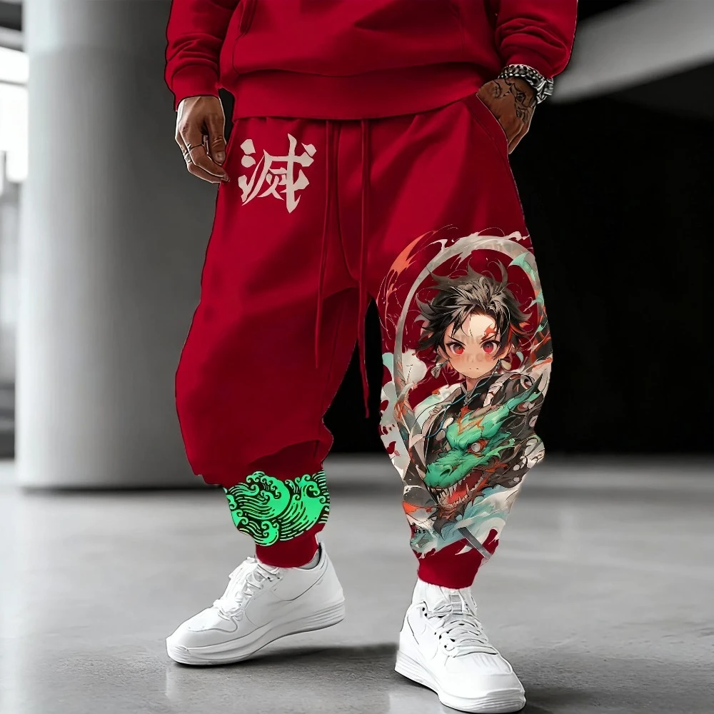 

Demon Slayer Anime Super Cool Cotton Sweatpants 2025 Autumn/Winter Men's and Women's Loose Casual Japanese Harajuku Long Pants