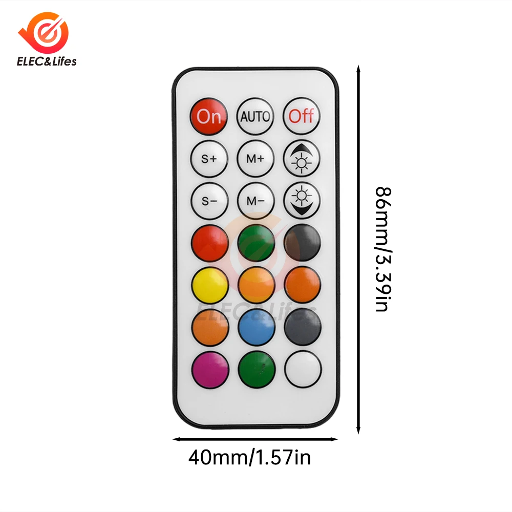 リモコン付きLEDストリップライト,21キー,モノクロ,rgb,rf,5050, 2835,smd,dc 5-24v