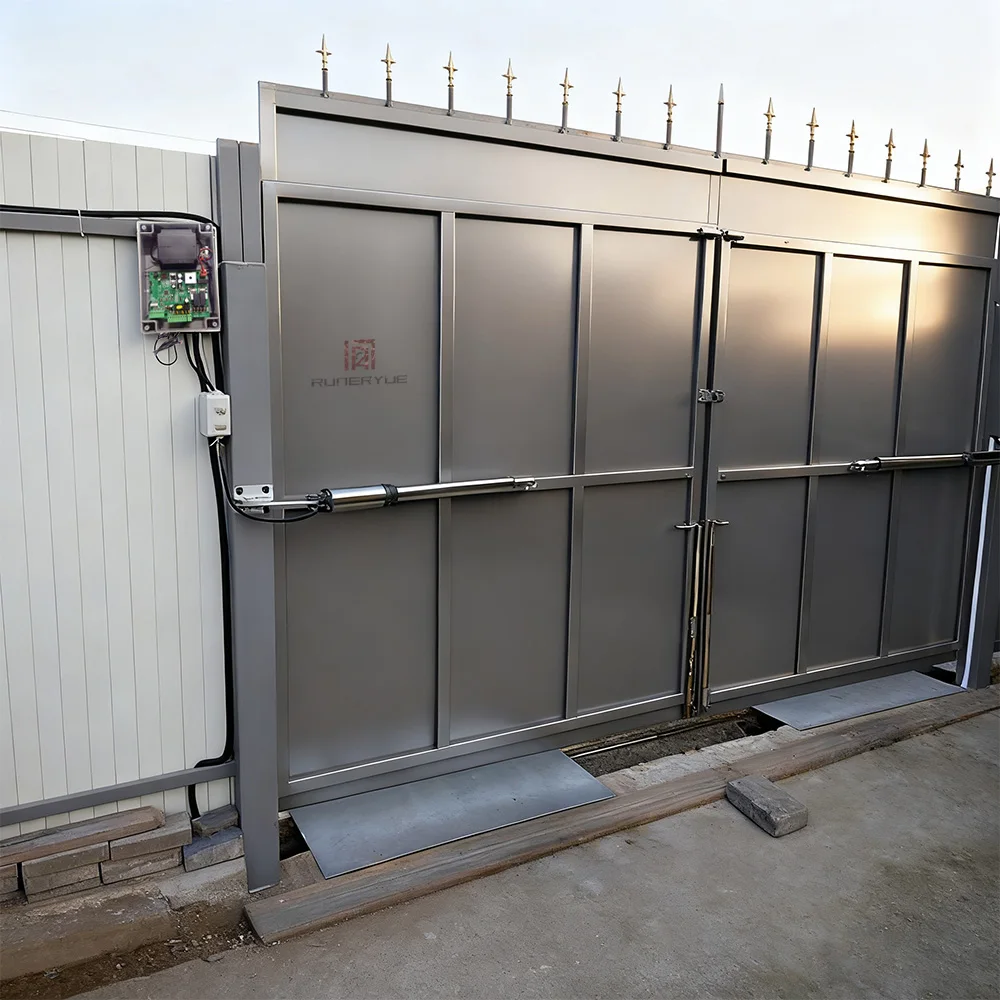 WiFi Camera Control Electric Gate Openers Light Duty Dual Swing Gate Openers Automatic Gate Motor 40W AC Powered Up to 400KGS