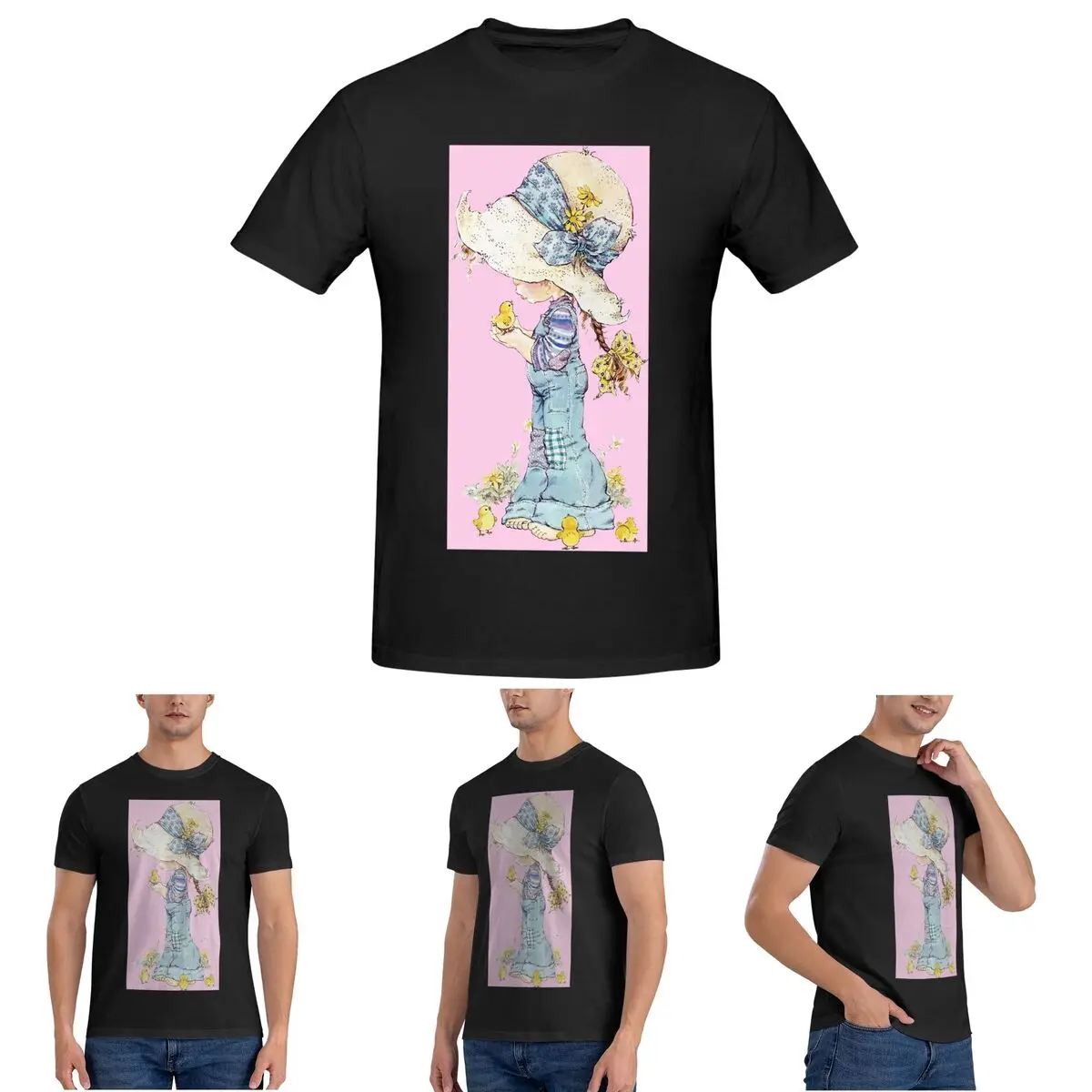

Kawaii Sarah Kay T-Shirt for Men Cotton Oversized T Shirts Men's Short Sleeve Crew Neck Summer Clothes Tops S-6XL