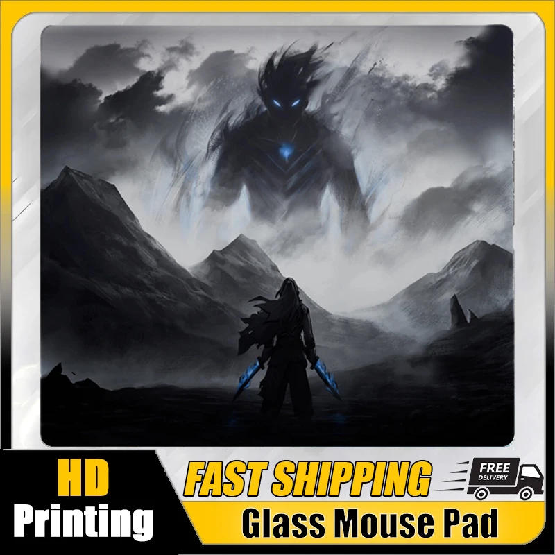 Japanese P-Phantom Glass Gaming Mouse Pad Copy Upgrade Coated Frosted Surface Custom Gamer Large Desk Mat FPS Gaming Accessories