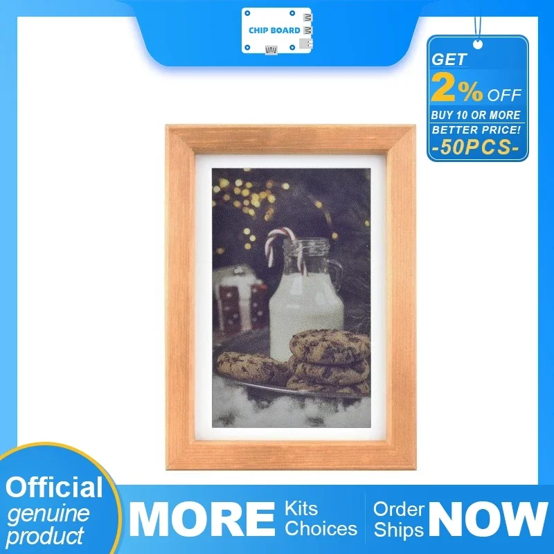 

7.3inch E6 Full Color E-Paper With Solid Wood Photo Frame, Ultra-long Standby, 800 × 480 Resolution, Batteries Optional