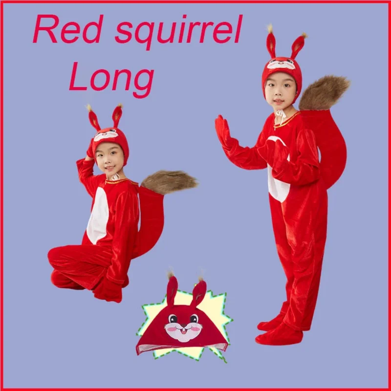 الأطفال الرمادي الذئب زي الثعلب الفتيان والفتيات هالوين الحيوان تحت عنوان حزب السنجاب تأثيري بذلة للأطفال؛ 2'd، 5.h؛ #5