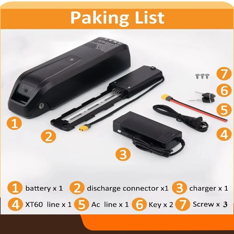 

Battery36V/48V(10Ah/15Ah/20Ah),18650 Lithium Pack for Mountainscooter，Compatible with 1000W/1500W Motor, Stable Power