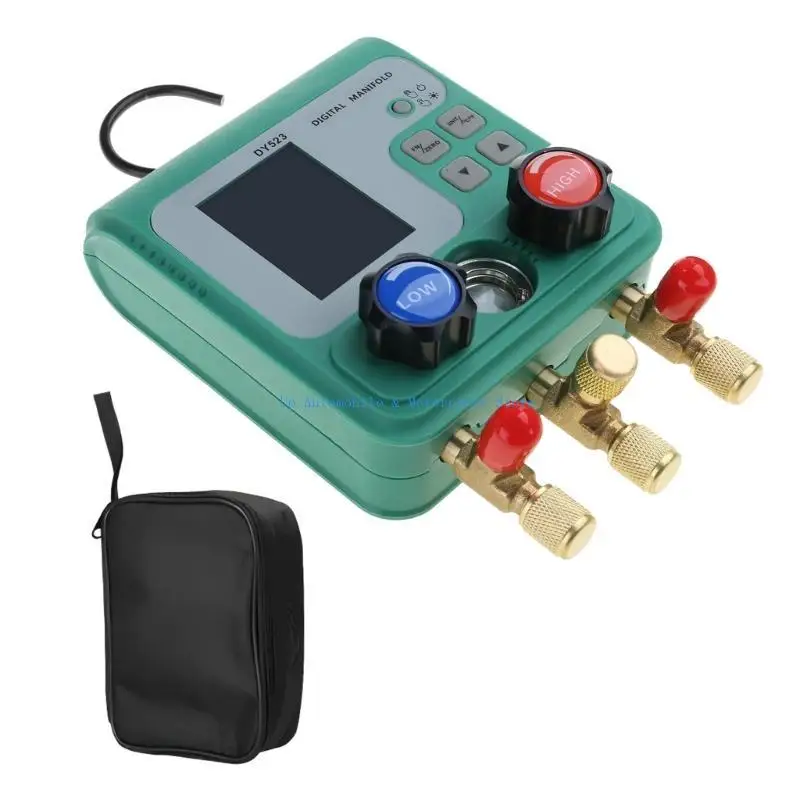 

270E Multifunction Car Air Conditioning Gauge Diagnostic Tool with Real Time Pressure and Temperature Monitoring Measurement