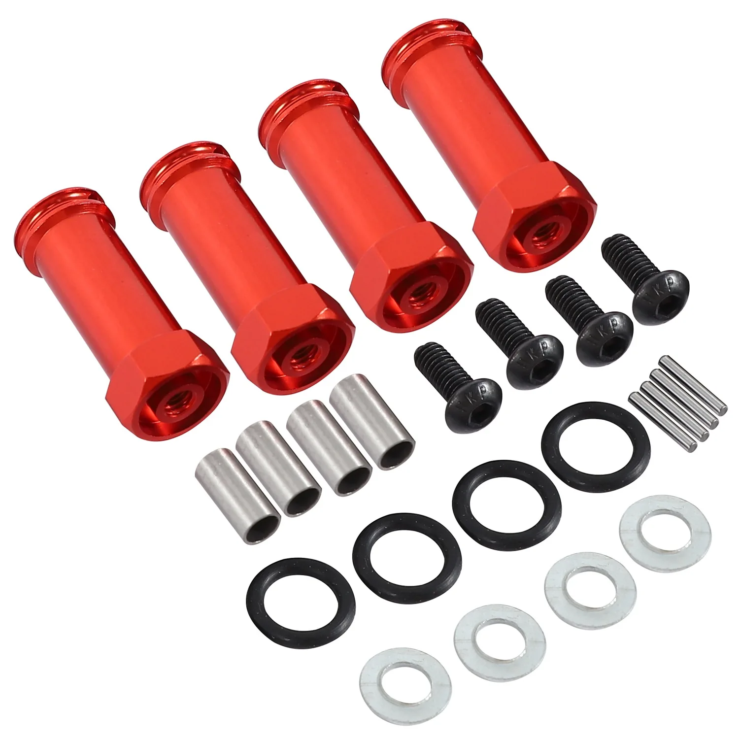 12Mm Aluminum Wheel Hex Adapters Long 29Mm Extension RC Car Conversion Parts for 1/12 Wltoys 12428 12423 Red