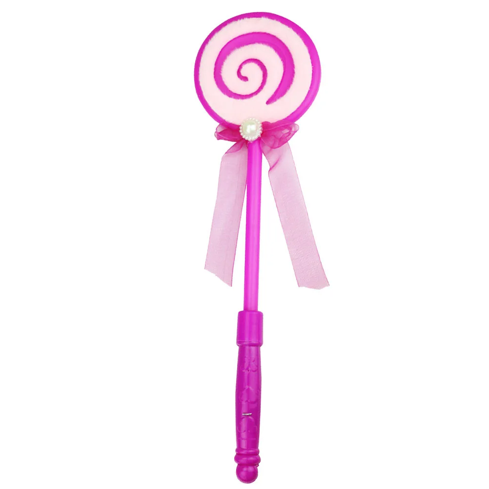 

5pcs Fashion Kids LED Light-Up Lollipop Glow Sticks Toys Flashing Fairy Wand Sticks Birthday Gift Party Supplies ( Color)