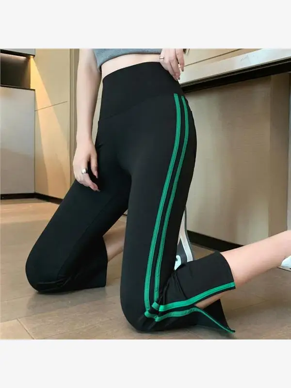 Slim Fit Yoga Pants High Waist Thin arkskin Seven-Foot Pants for ort Women Summer Spor Base Layer Trousers