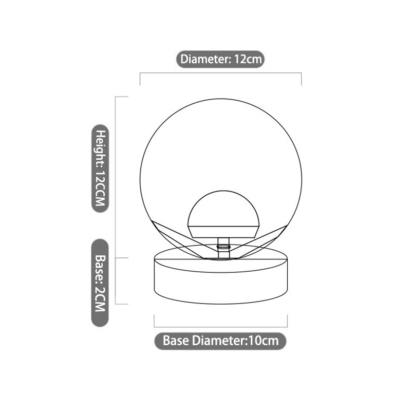 Rechargeable USB LED Table Lamp RGB Color Changing LED Night Light Bedside Lamp for Home Office Bedroom Living Room Light