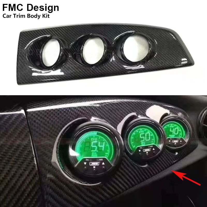 

for Toyota GT86 Scion FRS Subaru BRZ 2013-2019 Automotive Carbon Fiber Interior Dashboard Three hole Gauge Seat Body Kit