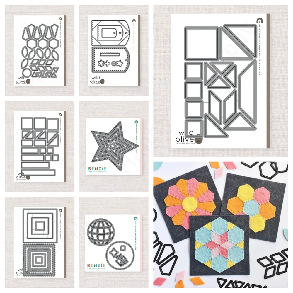 

eanette's Cozy Quilt Blocks Metal Cutting Dies Die Scrapbooking Make Paper Card Album DIY Craft Template Decoration 2025 New