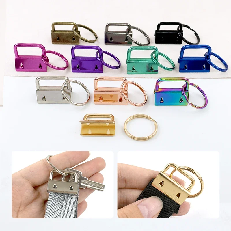 10Pcs 20/25/32mm Keychain Lanyard Repair Carabiner Clips Wristlets Webbing Strap Metal Tail Clip Buckle Openable O Ring Hook - Image 2