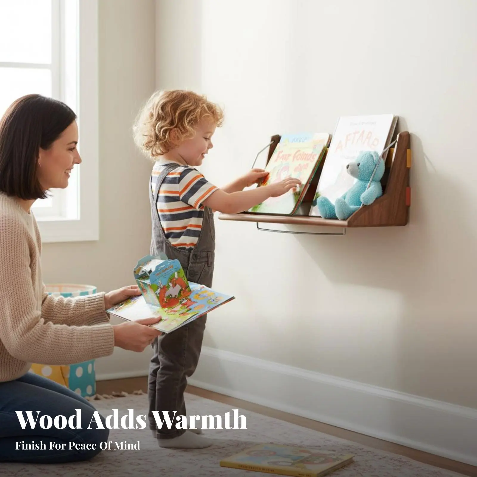 

Волнистая декоративная полка-бордюр для экономии пространства, легко устанавливается, для детей, домашнего декора, спальни