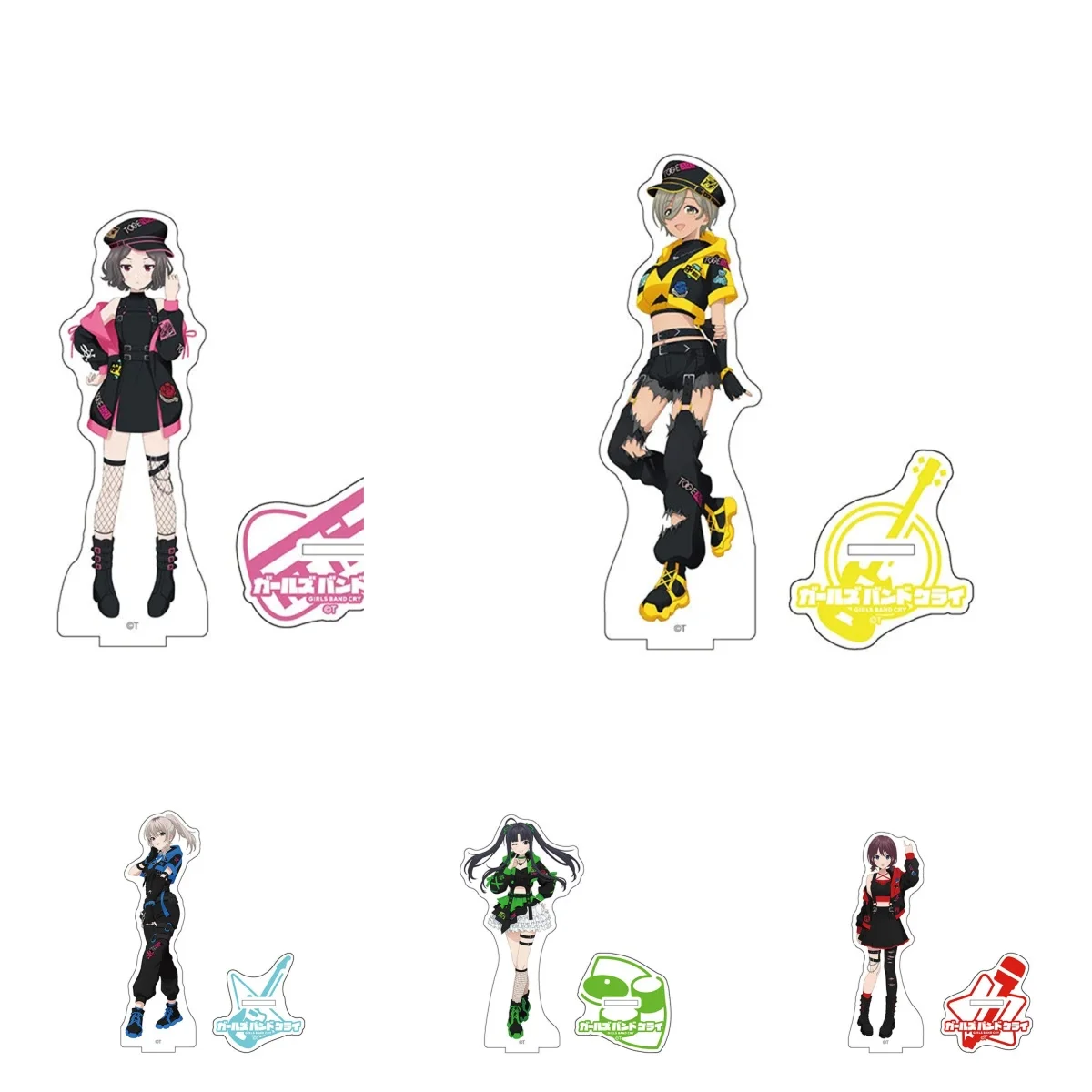 15CM  cute Anime Girls Band Cry Acrylic Stand Keychain  Characters Ornament Accessories Goods Collection Gifts