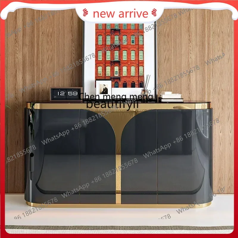 

SS new style Italian light luxury meal side porch paint shoe cabinet storage simple side cabinetss 7486