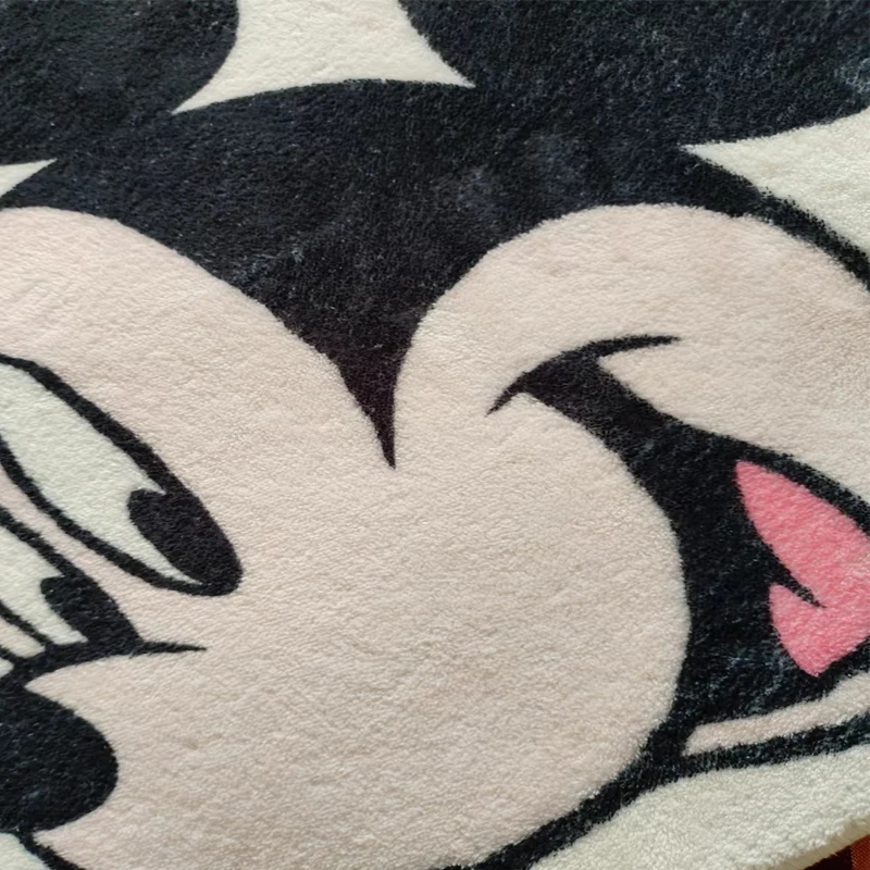 Alfombra de Cachemira de imitación de Mickey Mouse de Disney, alfombrilla de baño antideslizante de dibujos animados, cojín del Pato Donald, alfombras absorbentes para sala de estar y baño