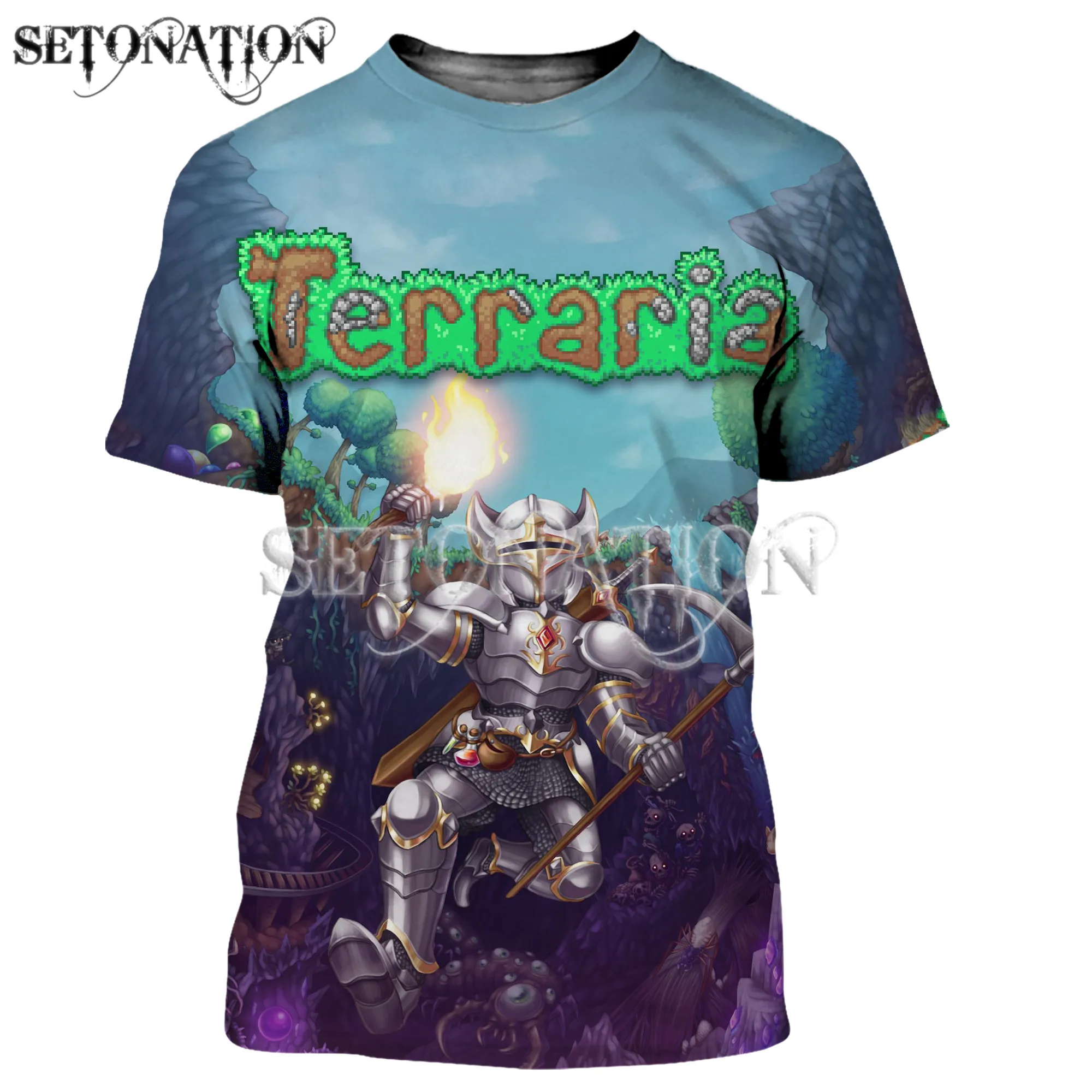 Terraria Game men women New fashion cool 3D print High Quality t-shirts Harajuku style tshirt streetwear summer tops