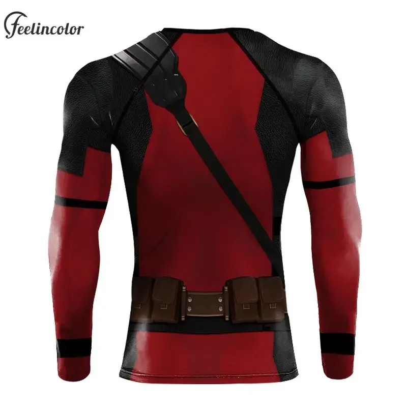 Wolverine Deadpool Compression Shirts Men Long Sleeve T-Shirts Gym Elastic Fitness Sportwear Fancy Party Clothes Male Clothing