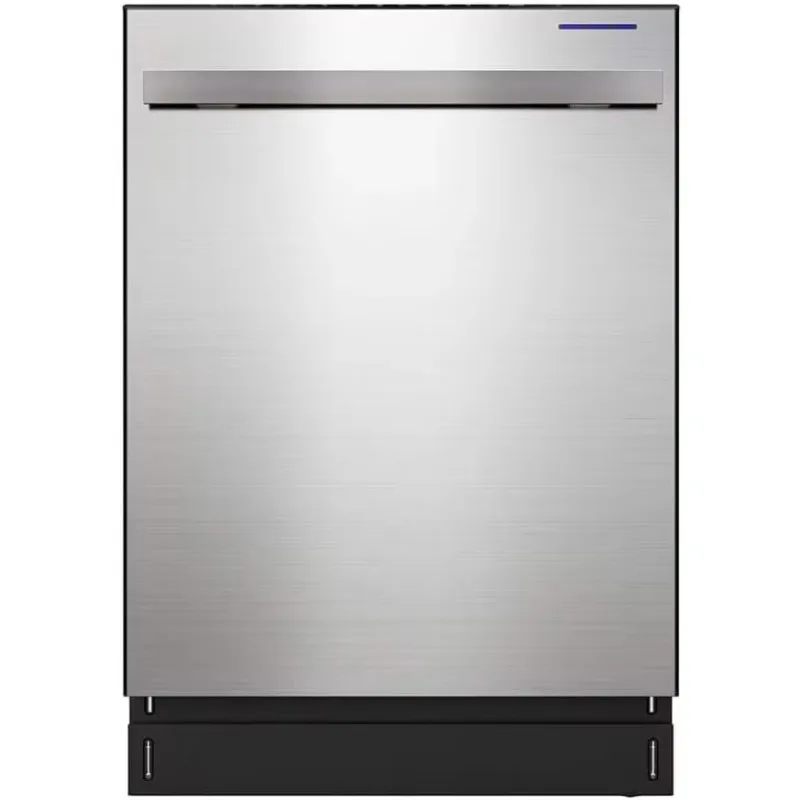 

Slide-In Dishwasher, Stainless Steel Finish, 24" Wide, Soil Sensor, Premium White LED Interior Lighting, Smooth Slides,