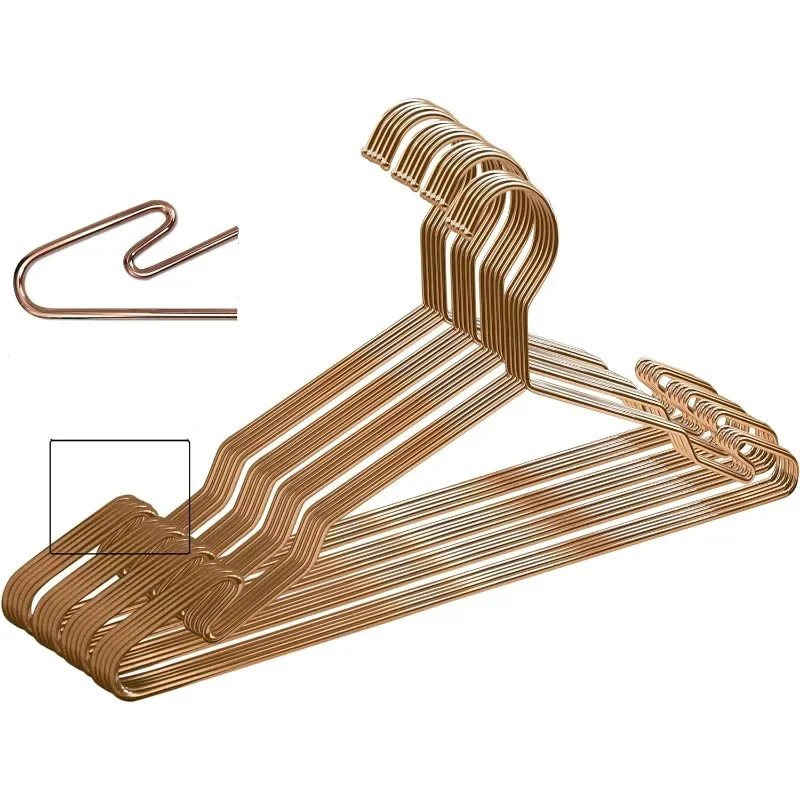 Luxurious Hanger Set Heavy Duty Metal Hangers with Unique Hook Design Durable & Sturdy Coat Hangers 4mm Thick Withstands 25lbs