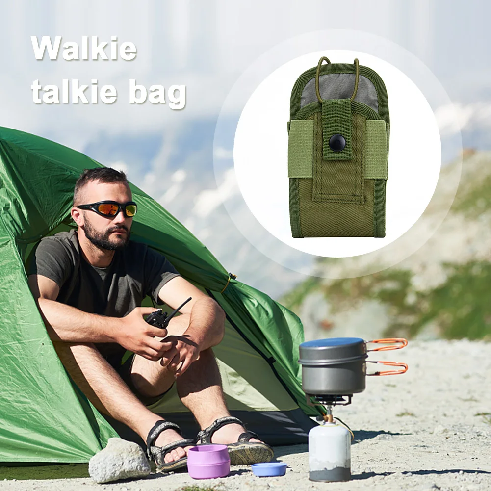 600D Nylon Molle Pouch Tactical Molle Radio Walkie Talkie Pouch Waist Bag Belt Pack Hunt Military Storage Case Walkie TalkieBag
