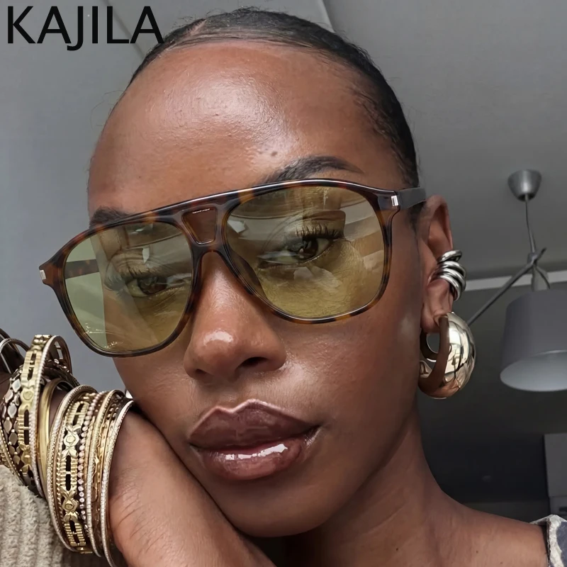 Retro Oversized Square Photochromic Punk Sunglasses Women Big 2026 Luxury Brand Double Bridge Windproof Sun Glasses For Ladies