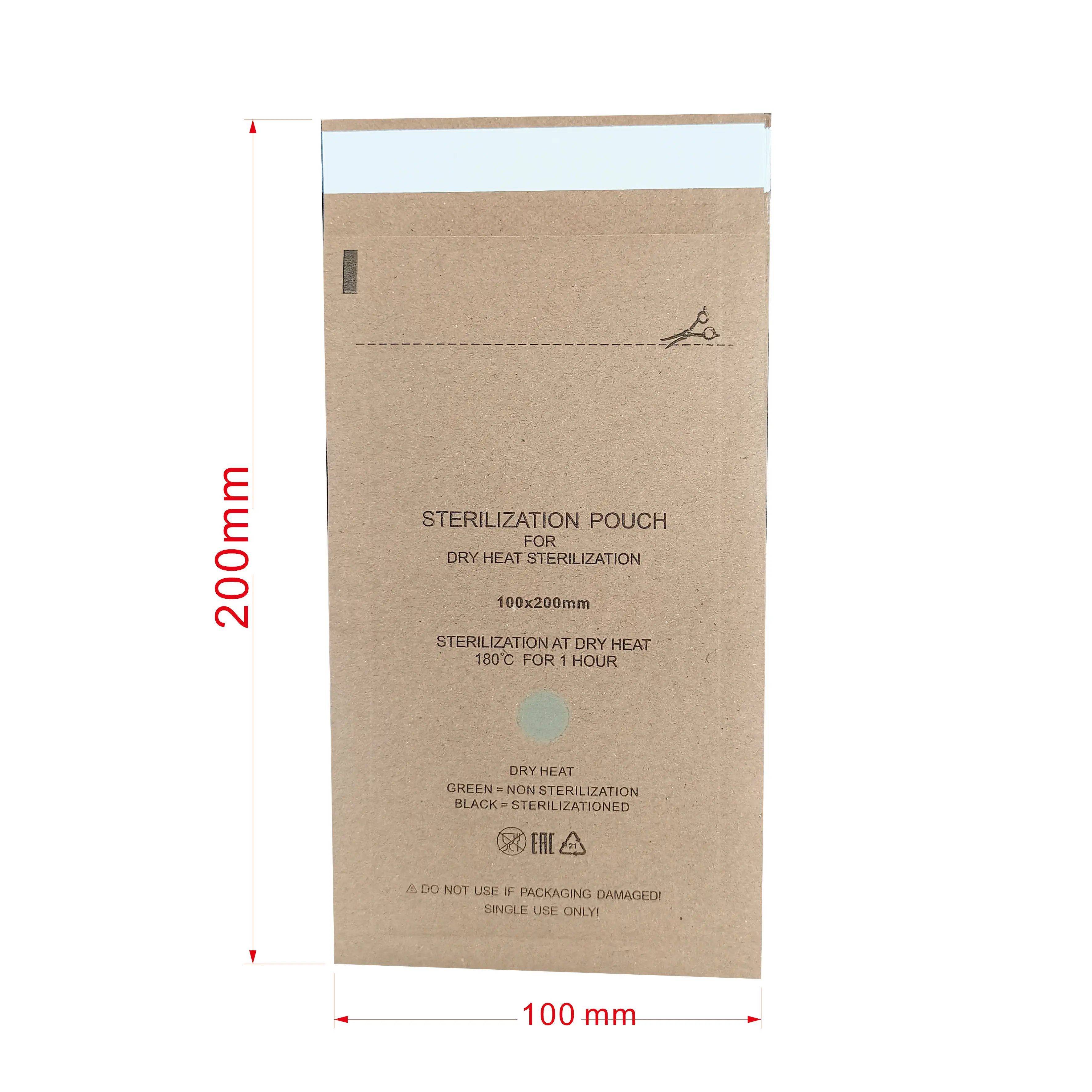 100Pcs Nail Sterilizer Manicure Kraft Bags Nail Art Clean Kraft Bag Nail Art Sterilization Disposable Nail Disinfection Tools