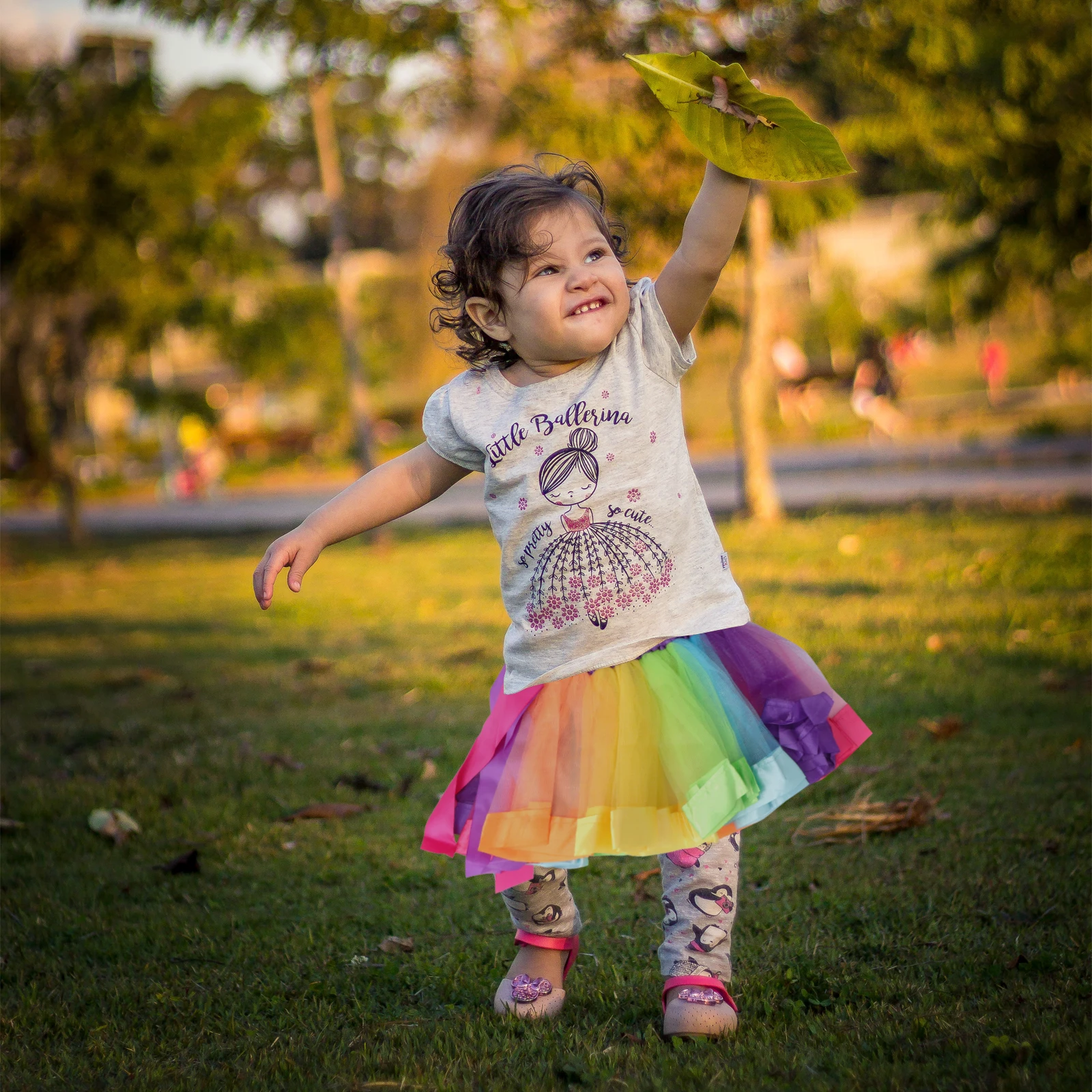 

Princess Gauze Skirt Girls Petticoat Rainbow Layered Tutu Ballet Skirt Ribbon Dance Costumes Party Dress Bright Color Soft