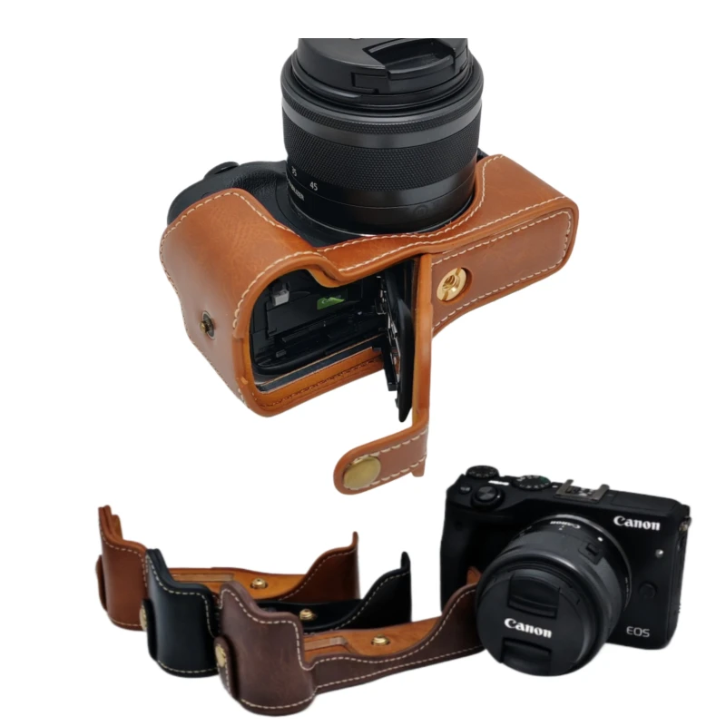 

Чехол для камеры Retro M3 из искусственной кожи, кожаный чехол-накладка для Canon EOS M3