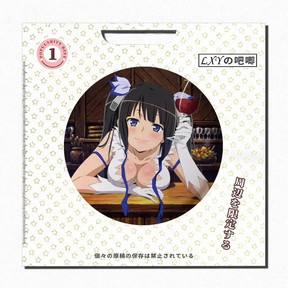 Hestia Dungeon Ni Deai Wo Motomeru No Wa MachigatteIru Darou Ka شارات أنيمي شارة ليزر مستديرة بروش ظهره اكسسوارات التلبيب #6