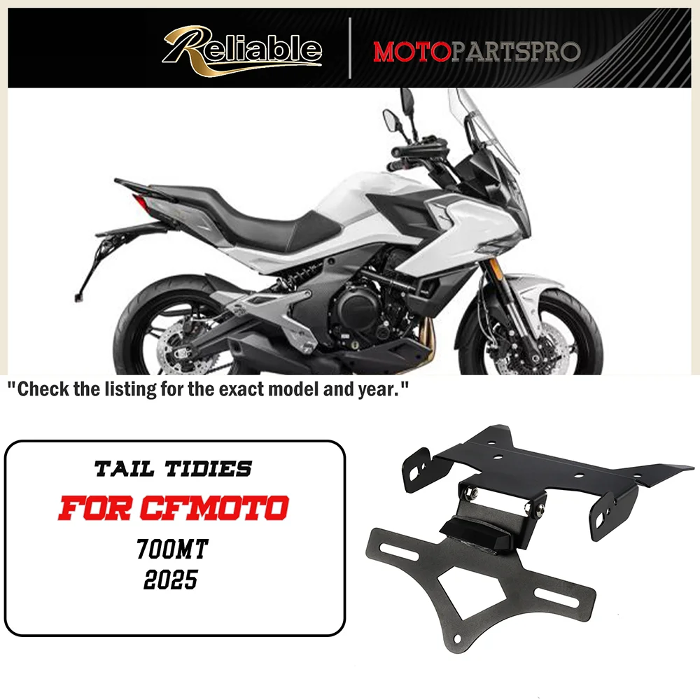 

For CF-Moto 700 MT MT700 Motorcycle Tail Tidy Fender Eliminator LED Light For CFMOTO 700MT 2025 Foldable License Plate Holder