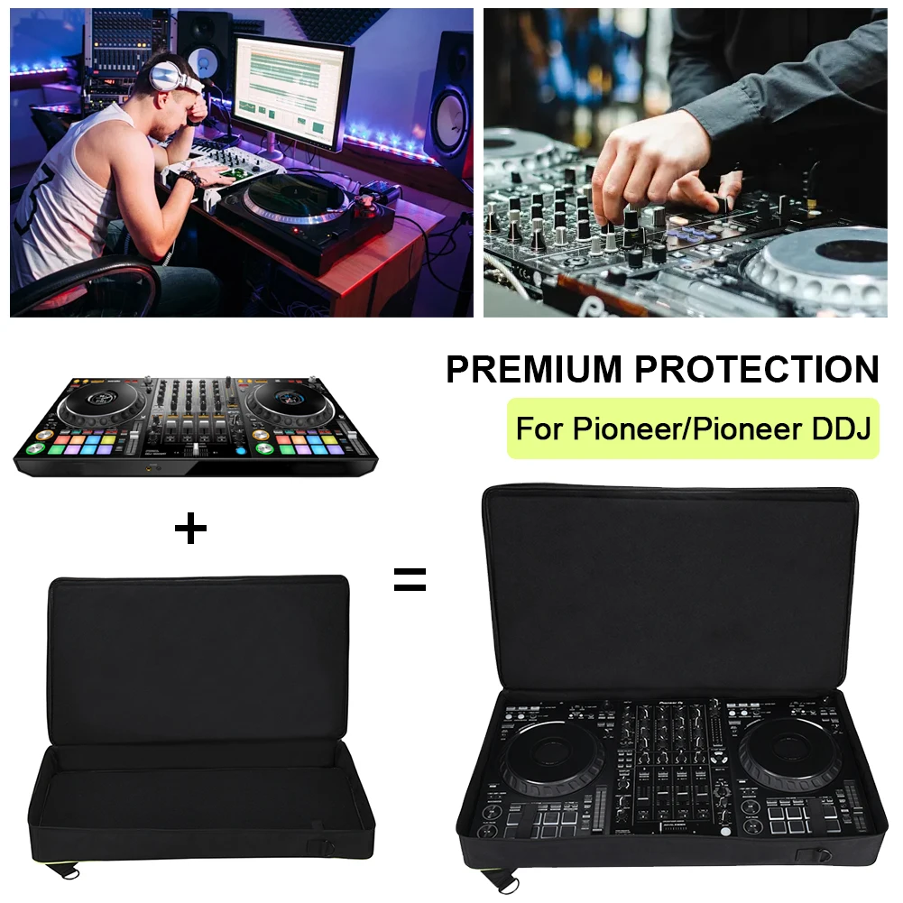 Carrying Case Thickened Inner Liner DJ Controller Case with Adjustable Shoulder Strap for Pioneer DDJ-FLX10 DDJ-1000SRT DDJ-1000