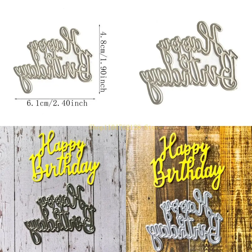 Happy Birthday Metal Die Cuts Template for Scrapbooking Album Paper Card Emboss best sale