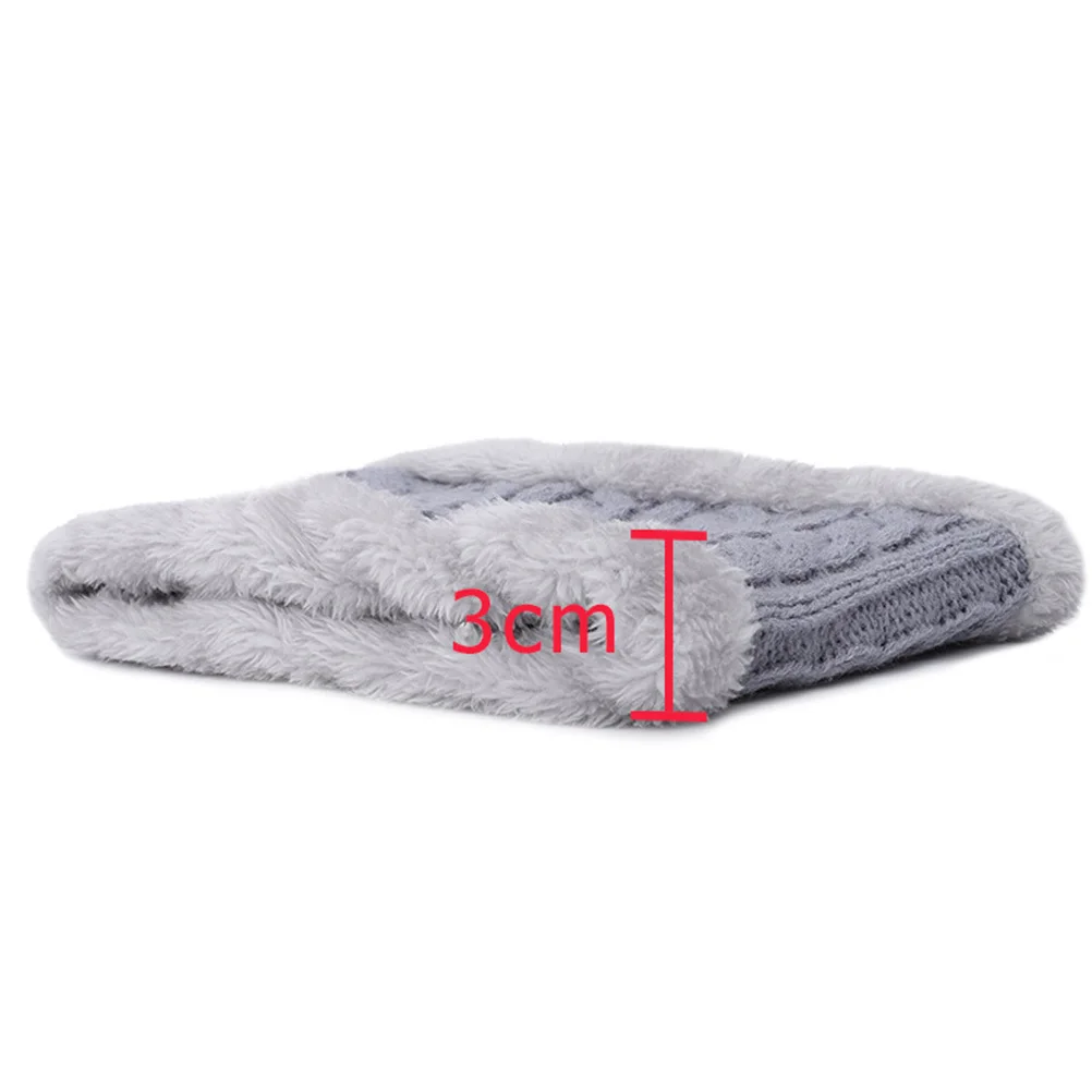 

Grey Winter Cotton Scarf Thicken Neckerchief Neck Warmer Knitted Kids All Match Warm Soft Comfortable Daily Wear Party Gift