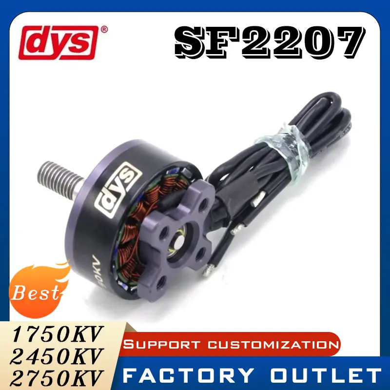 

DYS Sunfun Бесщеточный двигатель SF2207 3-6s Наклейки с монтажным отверстием Многороторный квадрокоптер с высоким крутящим моментом FPV RC Вертолеты Запчасти Игрушки