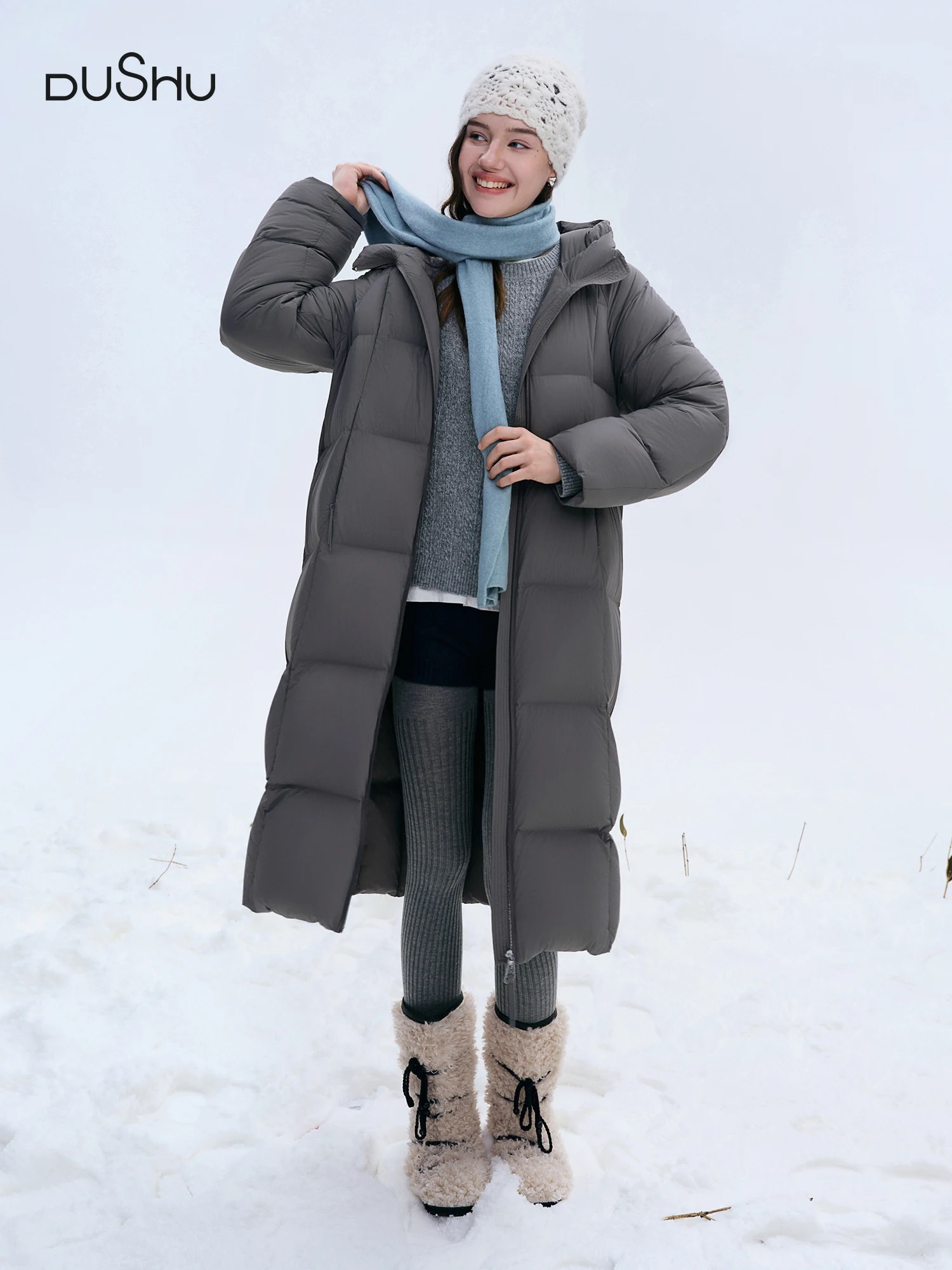 

DUSHU Winter 2025 Women Long Short Down Jacket - Triple Protection Waterproof Oil Resistant Dust Proof Warm Insulated Coat
