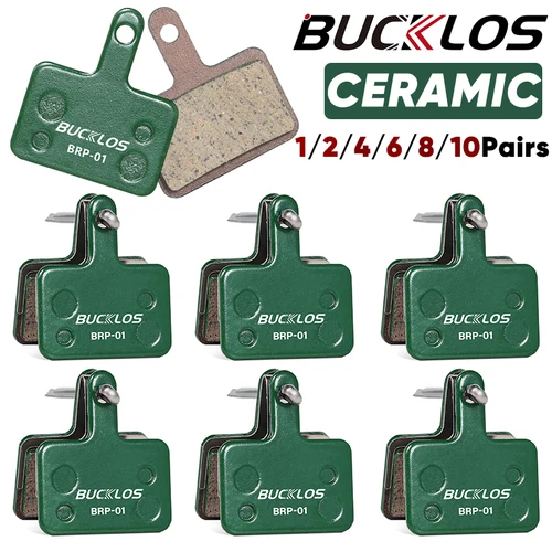 Pastillas de freno de disco hidráulicas de cerámica BUCKLOS para SHIMANO B01S B05S 1/2/4/6/8/10 pares de pastillas de freno de disco resistentes al desgaste