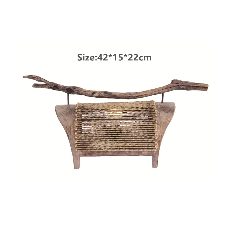 Troncos hechos a mano y lámparas de pie artesanales de cuerda de cáñamo, lámparas decorativas para cama y desayuno