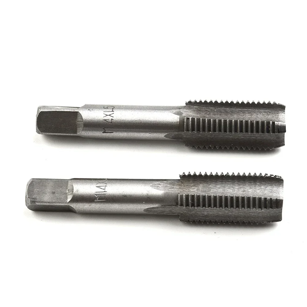 1 Pair Right Hand Thread Tap Straight Fluted Fine Threaded Metric Hand Taps 14 16 18 20 1.5mm Pitch High Speed Steel Tool