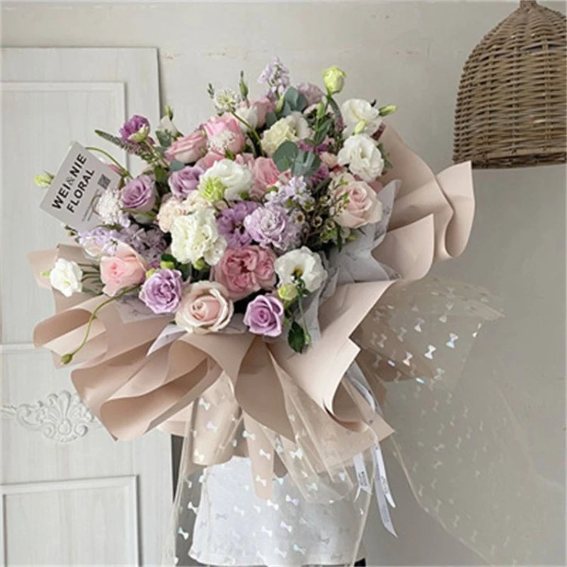 

Thick Monochrome Waterproof Wrapping Papers Handmade Flowers Bouquet Packaging Paper Flower Shop Floral Wrap Up Multicolored