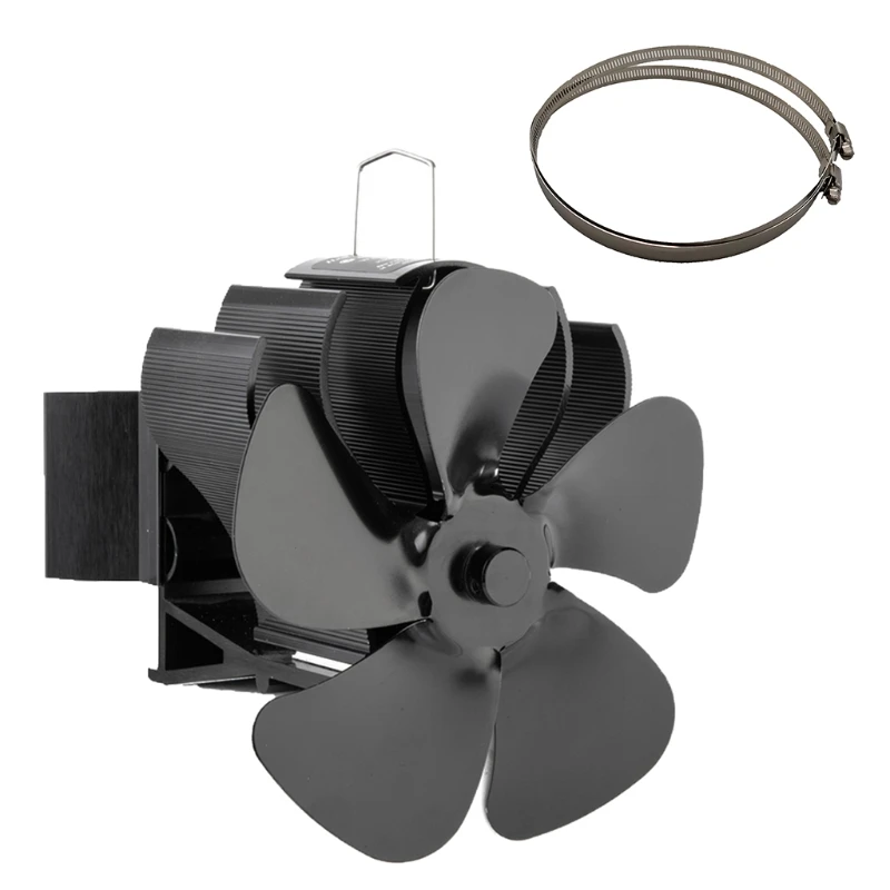 

BG604 Heat Powered Stove Fan Fireplace Stove Fan 5-Blade Heat Distribution Quiet