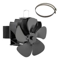 BG604 Heat Powered Stove Fan Fireplace Stove Fan 5-Blade Heat Distribution Quiet