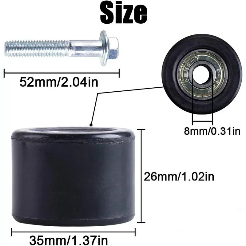 For Yamaha YFZ350 Banshee from 1987 to 2006, install accessory chain tensioner with 8mm diameter Reduce Chain Wear,