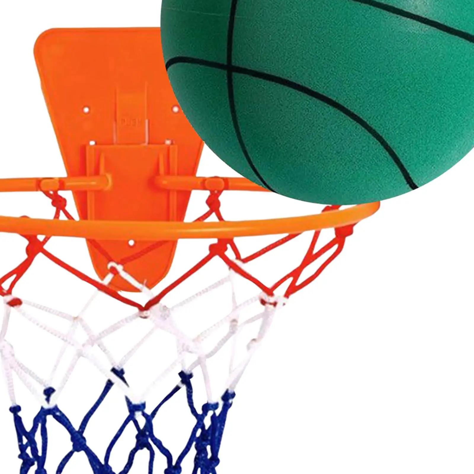 Бесшумный баскетбольный мяч с кольцом, портативный легкий тренировочный мяч для вечеринки в помещении
