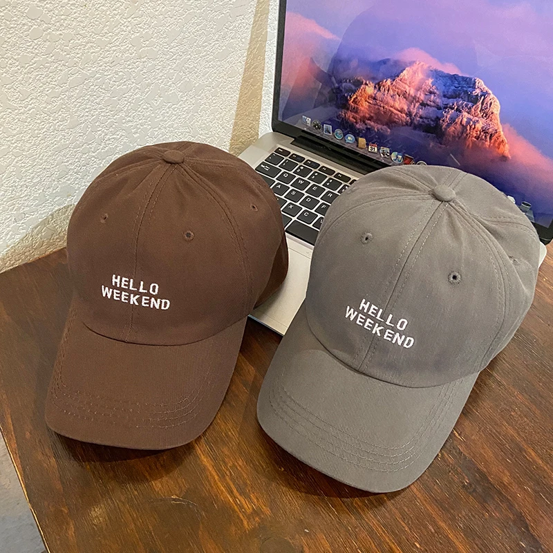 White Baseball Cap Female Spring and Summer Thin Tide Brand Niche Japanese Fashion Sunshade Letter Embroidered Peaked Cap image 2